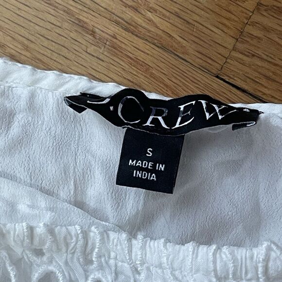 J.CREW Oval Eyelet Midi Dress Size Small White NEW Casual Preppy Bride CK828 - Picture 6 of 15